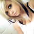 emo, blonde girl posing1